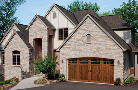 Carriage house with windows
