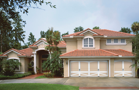 three car garage Insulated steel doors